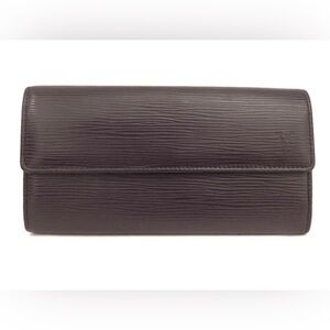 ✨🛍️ Louis Vuitton Purple Epi Leather Sarah Wallet - Auth - Serial Number CA0120